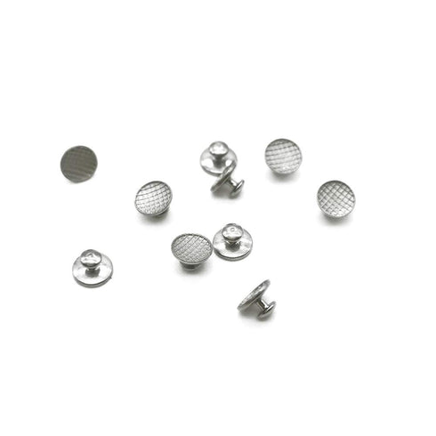 100Pcs Orthodontic Braces Lingual Buttons Bondable Round Mesh Base, 10pcs/Pack