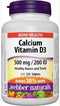 Webber Naturals Calcium Carbonate 500mg with Vitamin D3 200iu, 275 Tabs Bonus Pack