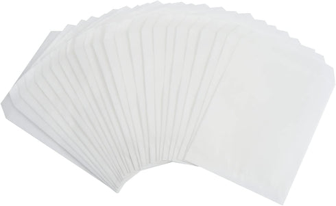FOCCIUP 6x8 Inch 100 Pcs Small Flat Paper Bag, Semi-Transparent Glassine Bags for Party Favor