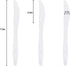 Plastic Knives Disposable Individually Packaged Knives White 7-Inch Commercial Take Away Knives,Super Hard Mass Heavy Individually Wrapped Knives 100 PCS by Laojbaba