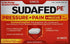 Sudafed PE Head Congestion + Mucus Relief Tablets for Sinus Pressure, Congestion, & Headache, Non-Drowsy Decongestant with Acetaminophen, Guaifenesin & Phenylephrine HCI, 24 ct