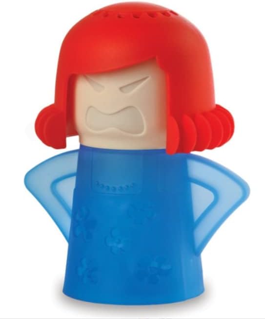 HORNO Angry Mama Microwave Oven Steam Cleaner - Disinfects with Vinegar and Water for Kitchens (Blue)