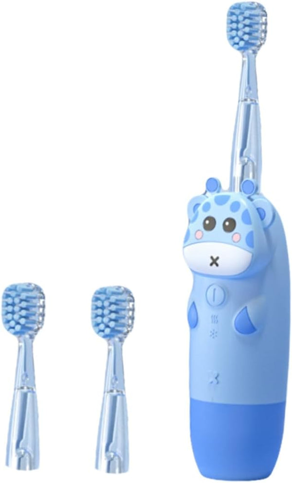Sonic Vibrating Electric Toothbrush Cartoon Design Frequency with Replacement Brush Heads Toothbrush