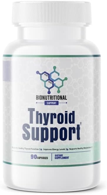 Thyroid Support Supplement | 30 Day Supply | L-Tyrosine, Iodine, Vitamin B12 Complex, Zinc, Selenium, Ashwagandha & More