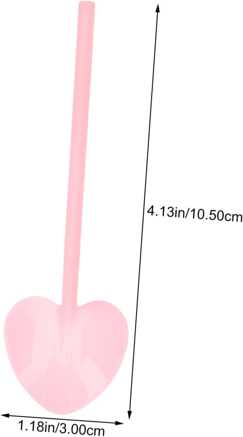 KALLORY 100pcs Mousse Spoon Set, Heart Shaped Cake Spoon, Mini Spoons for Jars, Small Shovel Spoons, Espresso Spoons,