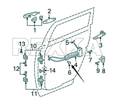 Rexka 30pcs Rear Door Trim Fastener Retainer Clips Pin 6507686AA, Compatible with Jeep Chrysler Commander