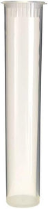 W Gallery 10 Clear 116mm OPEN CAP Pop Top Tubes, Airtight Smell Proof Containers for Pills Herbs Flowers Supplements