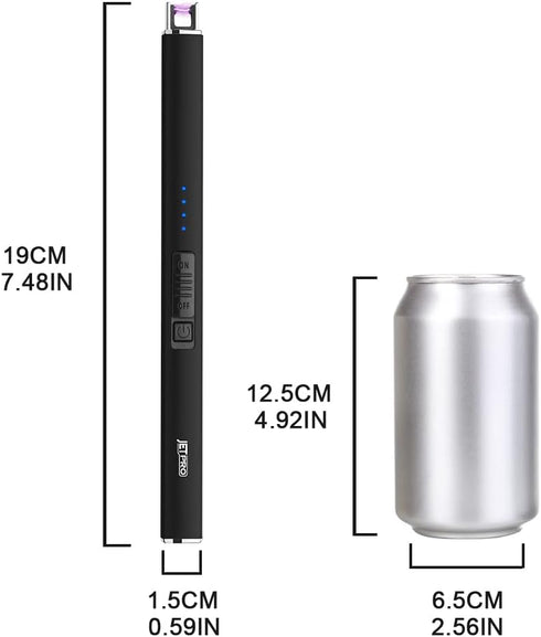 Electric Arc Windproof Lighter, Flameless USB Rechargeable Lighter with Safety Lock for Camping