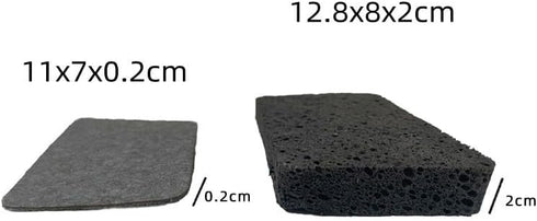 12-Pack Non-Scratch Scrub Sponges for Dishes, Cleaning Sponges for Kitchen and Home (Black)