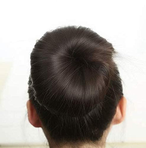 Set of 2 Black Magic Hair Styling Donut Bun Ring Styler Maker for Women, 1 Large + 1 Small