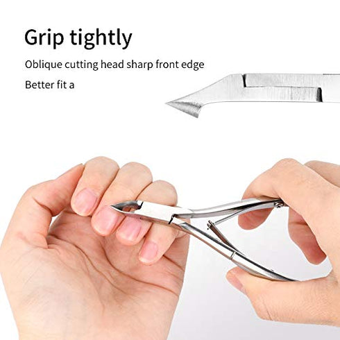 NIPPER Stainless Steel Professional Cuticle Cutter Trimmer, Perfect Nail Care Tool for Manicure