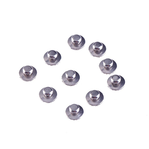 Angzhili 50Pcs/5Bag Dental Lingual Buttons, Round Base Monoblock Orthodontic Materials