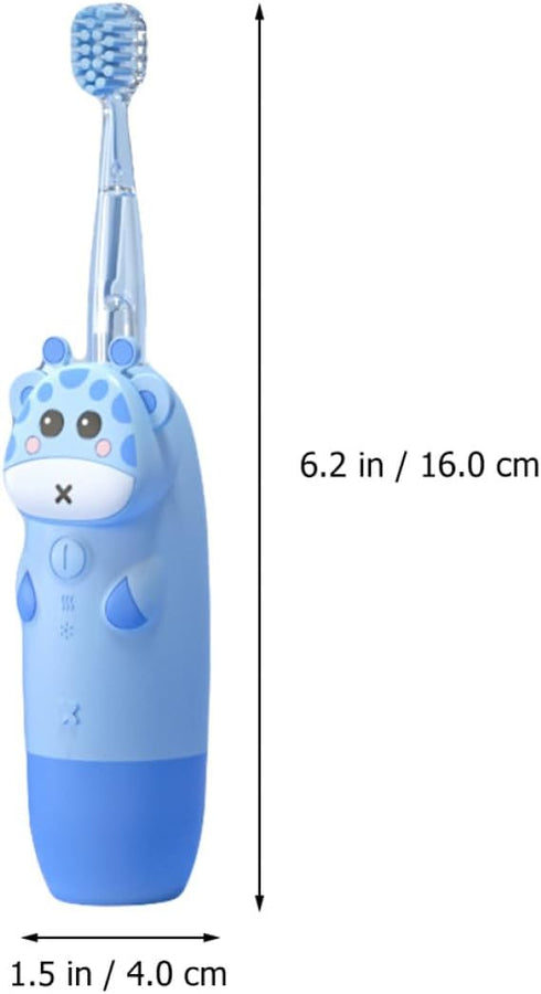 Set 2 s Electric Toothbrush Sonic Vibrating Toothbrush with Blue Brush Heads USB Rechargeable for Oral Care Full Mouth