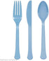 Amscan Pastel Blue Plastic Assorted Cutlery, 24 Ct. Party Tableware