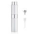 LISAPACK 8ML Atomizer Perfume Spray Bottle | Travel, Empty Refillable Cologne Dispenser, Portable Sprayer (Silver)