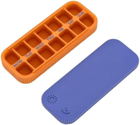 NevaFlew Weekly Pill Organizer 7-Day Travel Pill Box, Custom Pill Box for Vitamins