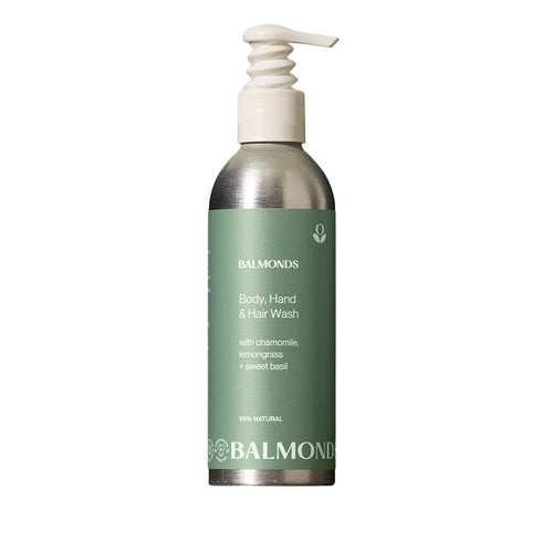 Balmonds Body, Hand & Hair Wash - 100% Natural Shampoo & Body Wash for Dry & Sensitive Skin, Vegan & Cruelty Free (7.1