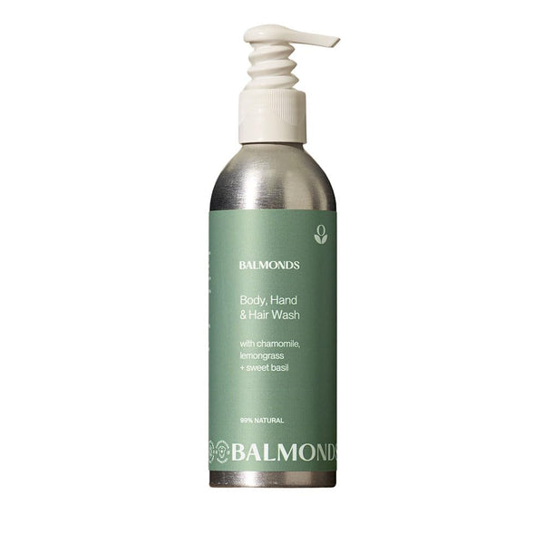 Balmonds Body, Hand & Hair Wash - 100% Natural Shampoo & Body Wash for Dry & Sensitive Skin, Vegan & Cruelty Free (7.1