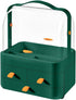 Large Capacity Makeup Organizer with Lid - Preppy Skincare Organizer, Cosmetic Storage Box & Display Cases (Green)