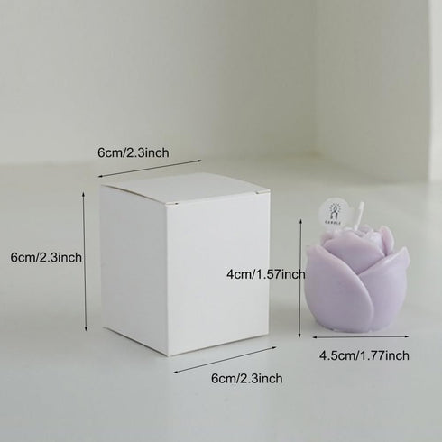 Premium Purple Rose Aromatherapy Candle with Essential Oils for Relaxation