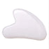 Gua Sha Crystal Jade Stone Board for Skincare, Scraping Face Back Massage Relax Therapy Treatment (White Jade)