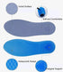 1 Pair Blue Silicone Gel Reusable Honeycomb Full Length Non Slip Comfort Sports Insole, Air Cushion Damping Shoe Pad