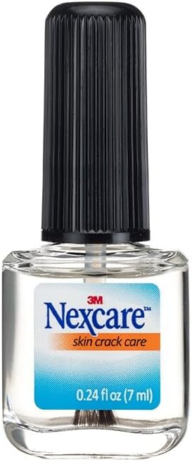 Nexcare Skin Crack Care, Waterproof No-Sting Liquid Bandage, 0.24 fl oz Bottle, Pack of 2