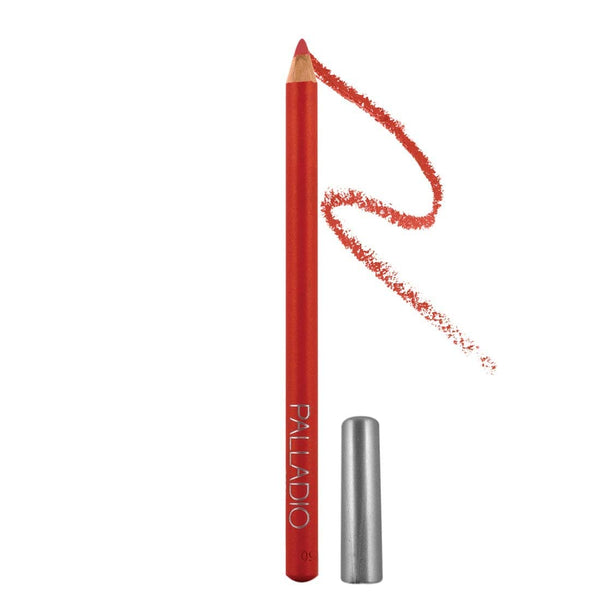 Palladio Lip Liner Pencil, Coral, Wooden, Firm yet Smooth, Hydrating, Long Lasting, Perfectly Outlined Lips