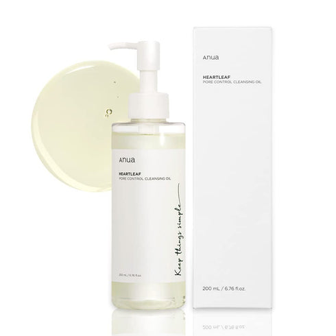 ANUA Heartleaf Pore Control Cleansing Oil, Oil Cleanser for Face, Makeup Blackhead Remover, Korean Skin Care, 6.76 fl
