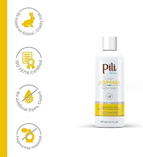 Pili Sulfur Lotion for Oily Skin Control - Face and Body - 4.2 fl. oz.