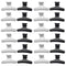 XINGYHENG 24Pcs Large Black and White Butterfly Hair Clamps Plastic Clip Hairdressing Tray Hair Positioning