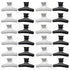XINGYHENG 24Pcs Large Black and White Butterfly Hair Clamps Plastic Clip Hairdressing Tray Hair Positioning