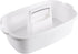 Cleaning Supply Caddy - Divided Tote Basket Bin with Handle for Bathroom, Kitchen, Garden, 2 Pack, White