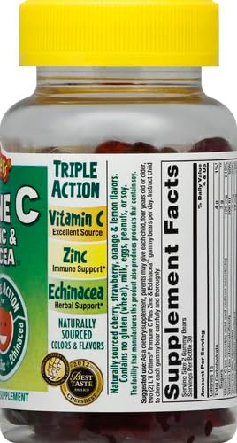 Gummies Immune 60 L'il Critters C Plus Zinc and Vitamin D Ea