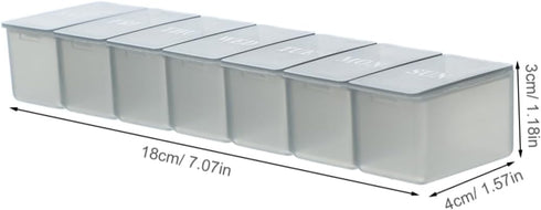 Portable Weekly Pill Organizer for Travel Medicine Kit