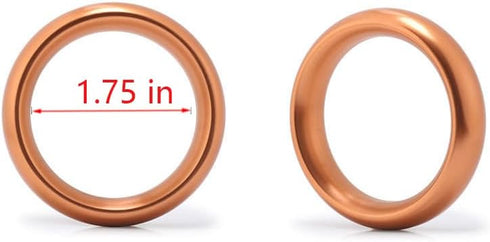 Metal Cock Testicle Ring Without Edges, Sexual Stimulation Device Prolonged Erection Sex Toy for Men (Gold, Medium)
