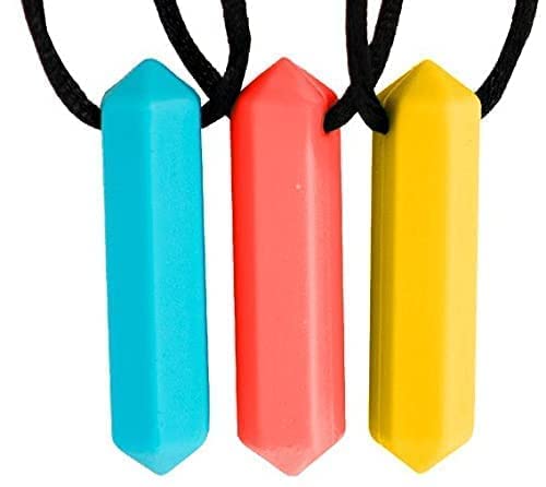 Tilcare Chew Chew Crayon Sensory Necklace 3 Set - Best for Kids or Adults that