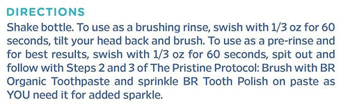 Essential Oxygen Certified BR Organic Brushing Rinse, All Natural Mouthwash for Whiter Teeth, 16 Ounce