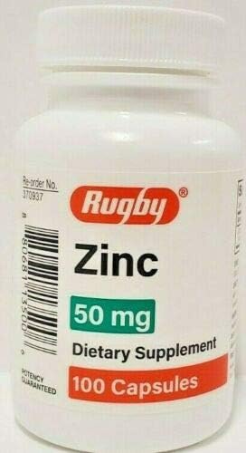 Rugby Zinc 50 mg, 100 Capsules