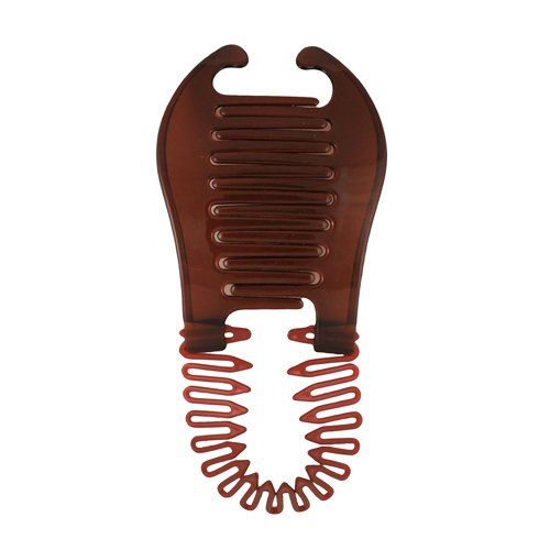 Mia e-Pony "Elongated" Ponytail Holder - Tortoise Brown - Modern Banana Clip for Chic Hairstyles