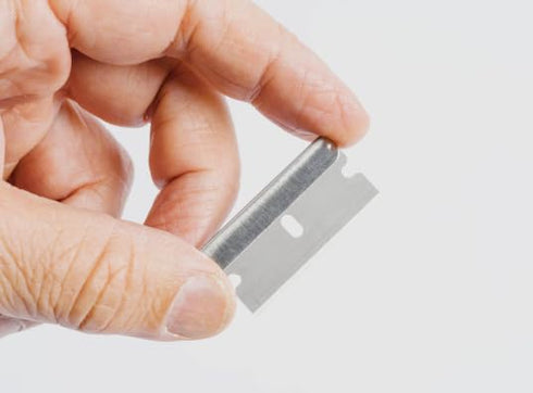 Single Edge Razor Blade 10 Pack - Straight Edge Razor Blades in Storage Box, Heavy Duty Single Sided