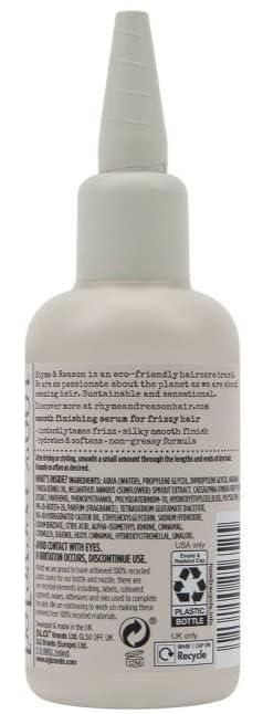 R R RR Rhyme and Reason Smooth Finishing Hair Serum - 3.3 Fl Oz with 100% Natural Cold-Pressed Argan Oil