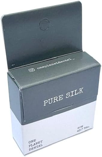 Biodegradable Silk Dental Floss - Zero Waste, No PFAS, Teflon Free, Peppermint Oil, 43 Yards, Plastic Free