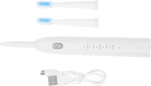 TOPPERFUN Electric Toothbrush USB Rechargeable Soft Bristles Five Speed Vibration with Built in