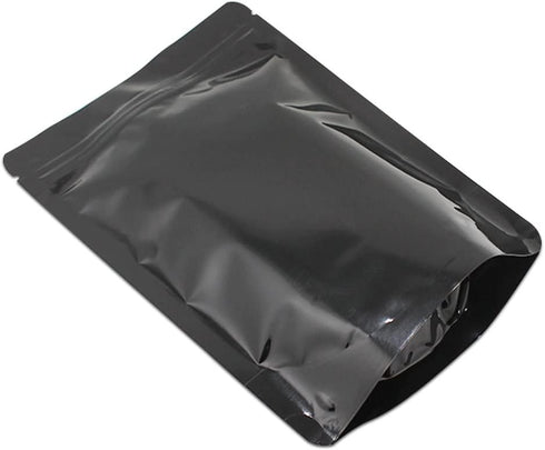 FERENLI 100 Pieces Resealable Mylar Bags - Stand Up Foil Pouch for Food Storage Packaging Airtight Zipper Pouches