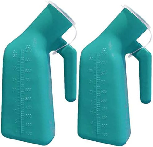YUMSUM Thick Firm Male Urinal, 32oz./1000mL, Green, 2 Pack
