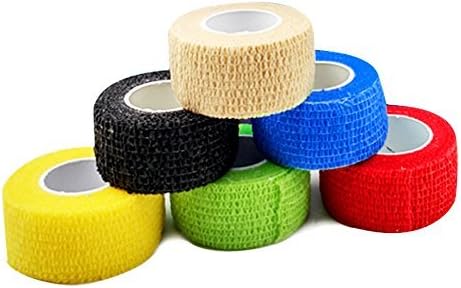 Self Adherent Wrap Tape - Medical Cohesive Bandages, Flexible Stretch Athletic First Aid Tape, Colorful 6 Pack