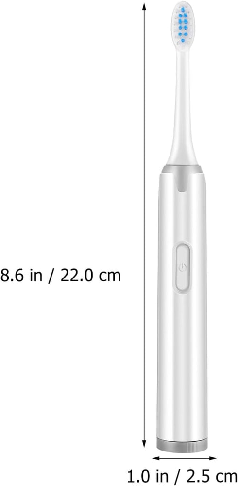 HEATSHAKING Electric Toothbrush for Adults Non-Rechargeable Soft Bristle Tooth Cleaner with Replacement Brush Heads