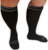 Compression Socks for Women XWide Calf - Knee High Firm Gradient Support, Plus Size Cotton Hosiery, Black