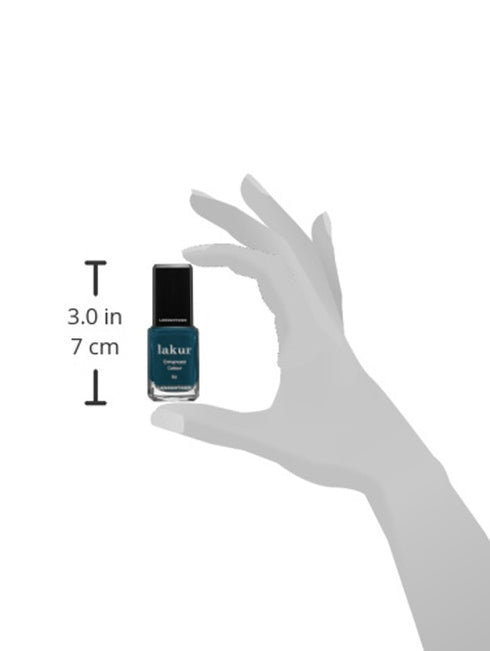 LONDONTOWN lakur Nail Polish - Shimmery Glittery Blue, Chip-Resistant, Non-Toxic, Conditions & Hydrates Nails, .40 fl oz
